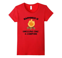 Happiness Is Smelling Like a Campfire T-Shirt Funny Camping