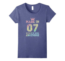 10th Birthday Gift Made in 2007 Awesome Rainbow T-Shirt