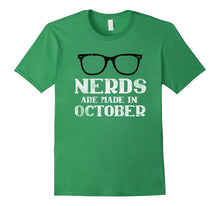 Nerds Are Made in October! Retro Distressed Birthday Gift