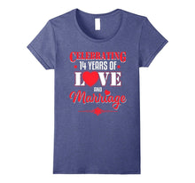 14th Wedding Anniversary Gift. Meaning T-Shirt for Couple.