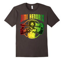 Jimi Hendrix Circle Guitar Portrait Color Gradient T-Shirt
