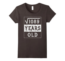 33rd Birthday Gift Square Root 33 Yr Years Old Funny Shirt