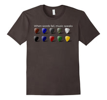 "When Words Fail, Music Speaks" Guitarists T-Shirt