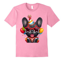 Black French Bulldog in Glasses Birthday T-Shirt