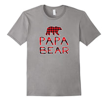 Papa Bear Red Plaid Flannel T-Shirt