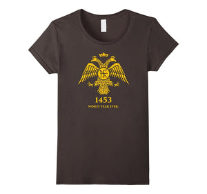 "1453 - Worst Year Ever" Byzantine Empire Distressed T-Shirt