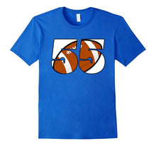 55th Birthday Football Number T-Shirt