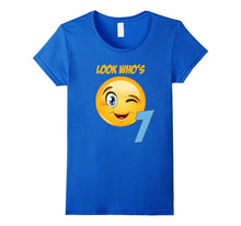 Kids 7th Birthday Emoji Gift T-Shirt for 7 Yr Old Girls Boys