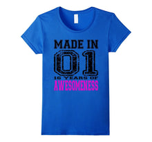 16th Gift Birthday shirt.Made in 01 16 Years of Awesomeness