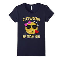 Cousin of the Birthday Girl Cute Emoji T-Shirt Gift for Cous