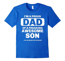Mens Cool Gift From a Awesome Son to Proud Dad Funny T Shirt