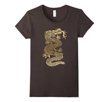 Chinese Golden Dragon Outline T-Shirt: Men, Women, Kids