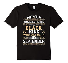 Black Kings Are Born in September T-Shirt - Birthday TShirts