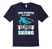 Mens Grandparents Day - Real Grandpas Go Skiing T Shirt