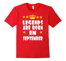 Legends Are Born in September T Shirt for Birthday