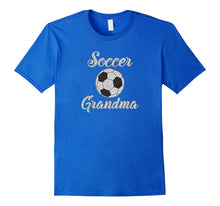 Soccer Grandma Silver Glitter Look Love Soccer Trendy Tee