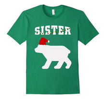 Sister Bear With Santa Hat Christmas Pajama Matching T-Shirt