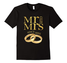 12th Wedding Anniversary T-Shirt Mr & Mrs Since 2005 Gift