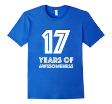 17th Birthday Shirt Gift Age 17 Seventeen Year Old Boy Girl