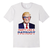Party Like a Patriot Donald Trump in Sunglasses USA T-Shirt