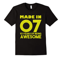 10th Birthday Gift T-Shirt Made in 2007 Awesome 10 Years Old