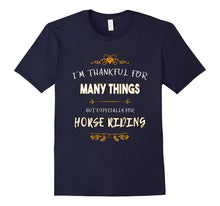 Thankful for Many Things Horse Riding Thanksgiving T-Shirt