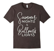 Funny Baseball Quote Tee 'Summer Nights & Ballpark Lights'
