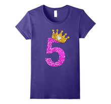 5th Birthday Shirt Princess Crown