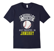 Funny Baseball Legends Are Created in January T-Shirt Meme