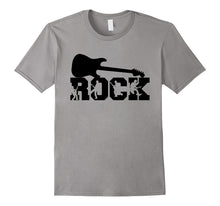 ROCK AND ROLL Guitar Text Featuring Characters Rocking Out!