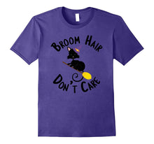 Halloween T-Shirt Messy Broom Hair Don't Care Shirt