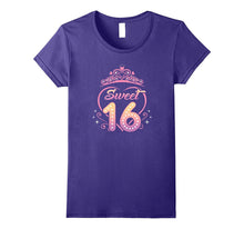 16th Birthday Shirt Gift Daughter Sweet Sixteen Tiara Heart