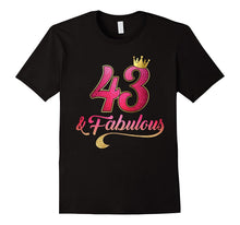 43rd Birthday Queen Fabulous 43 Years Old T-Shirt