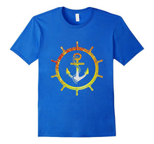 Bright Anchor Helm Navy Nautical Theme Boat Lover T-Shirt