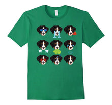 Nine Emoji Bernese Mountain Dog Emotion Face T-Shirt Gift