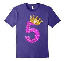 5th Birthday Shirt Princess Crown