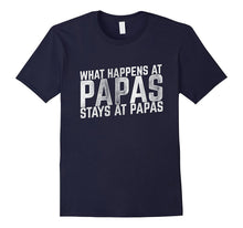 Mens Funny Grandfather Shirt - "What Happens at Papas..."