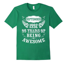 25th Birthday Sept 1992 25 Years Old Vintage Gift T-Shirt