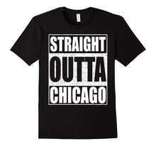 Straight Outta Chicago T-Shirt Funny Illinois Gift Shirt