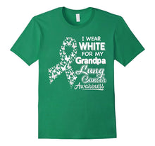 Lung Cancer Awareness T Shirt - I Wear White for My Grandpa