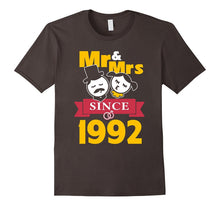 25th Wedding Anniversary T-Shirt 25 Year Mr & Mrs Since 1992