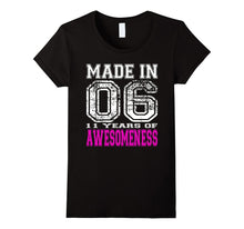 11th Birthday Gift Shirt 11 Years of Awesomeness Made in 06