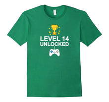 14th Birthday Level 14 Unlocked Funny T-Shirt Gamer Gift Kid