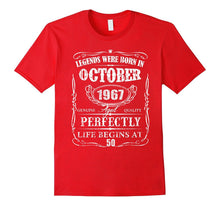 Legends Were Born in October 1967-50th Birthday Gift Shirt