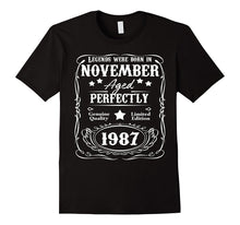 30th Birthday Shirt Legends Were Born November 1987 T-Shirt