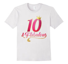 10th Birthday Queen Fabulous 10 Years Old T-Shirt