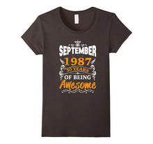 30th Birthday Awesome September 1987 T-Shirt, Birthday Gift