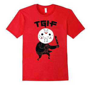 "TGIF" Thank God It's Friday Funny Horror Character T-Shirt