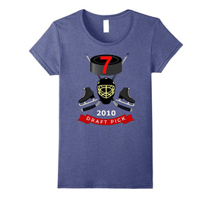 #7 Birthday T-Shirt - 2010 Draft Pick Hockey Birthday TShirt