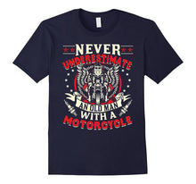 Men's Never Underestimate an Old Man With a Motorcyle T-Shirt